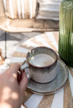 Sidobord Domero Cirque - Guld/Vit Ø40cm - KARE Design