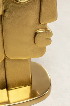 Sidobord 2 Faces - Glas/Guld, Ø55cm - KARE Design