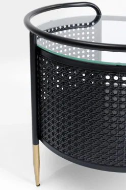 Sidobord Fence - Svart, Ø45cm - KARE Design