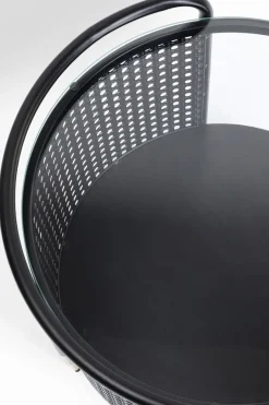 Sidobord Fence - Svart, Ø45cm - KARE Design
