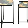 Sidobord Flowers Kvadrat - Set med 2 Bord - KARE Design