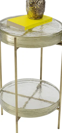 Sidobord Ice Dubbel - Glas/Guld Ø30 - KARE Design