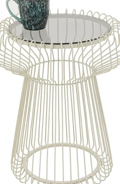 Sidobord Lisboa Cream Ø38cm - KARE Design
