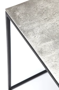 Sidobord Loft Square Vintage - Set med 3 bord i Svart/Rustik Metall - KARE Design