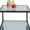 Sidobord Quadro - Svart/Glas/Spegelglas, 50x50cm - KARE Design