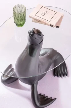 Sidobord Sea Lion - Sjölejon, Svart, Ø50cm - KARE Design