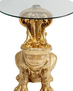 Sidobord Sitting Hippo - Flodhäst, Guld, Ø48cm - KARE Design