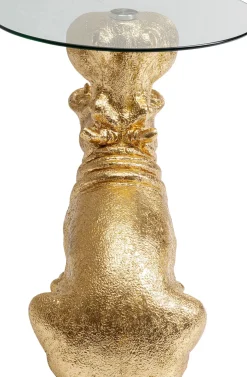 Sidobord Sitting Hippo - Flodhäst, Guld, Ø48cm - KARE Design