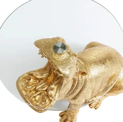 Sidobord Sitting Hippo - Flodhäst, Guld, Ø48cm - KARE Design