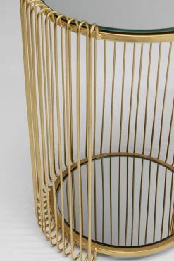 Sidobord Wire Double - Mässing, set med 2 bord - KARE Design
