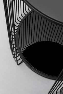 Sidobord Wire Double - Svart, set med 2 bord - KARE Design