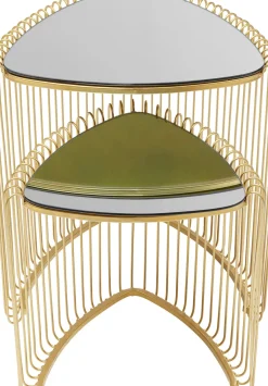 Sidobord Wire Triangle - Guld, 2-set - KARE Design