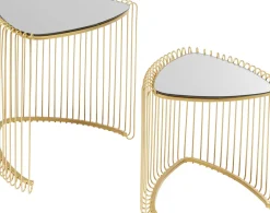 Sidobord Wire Triangle - Guld, 2-set - KARE Design