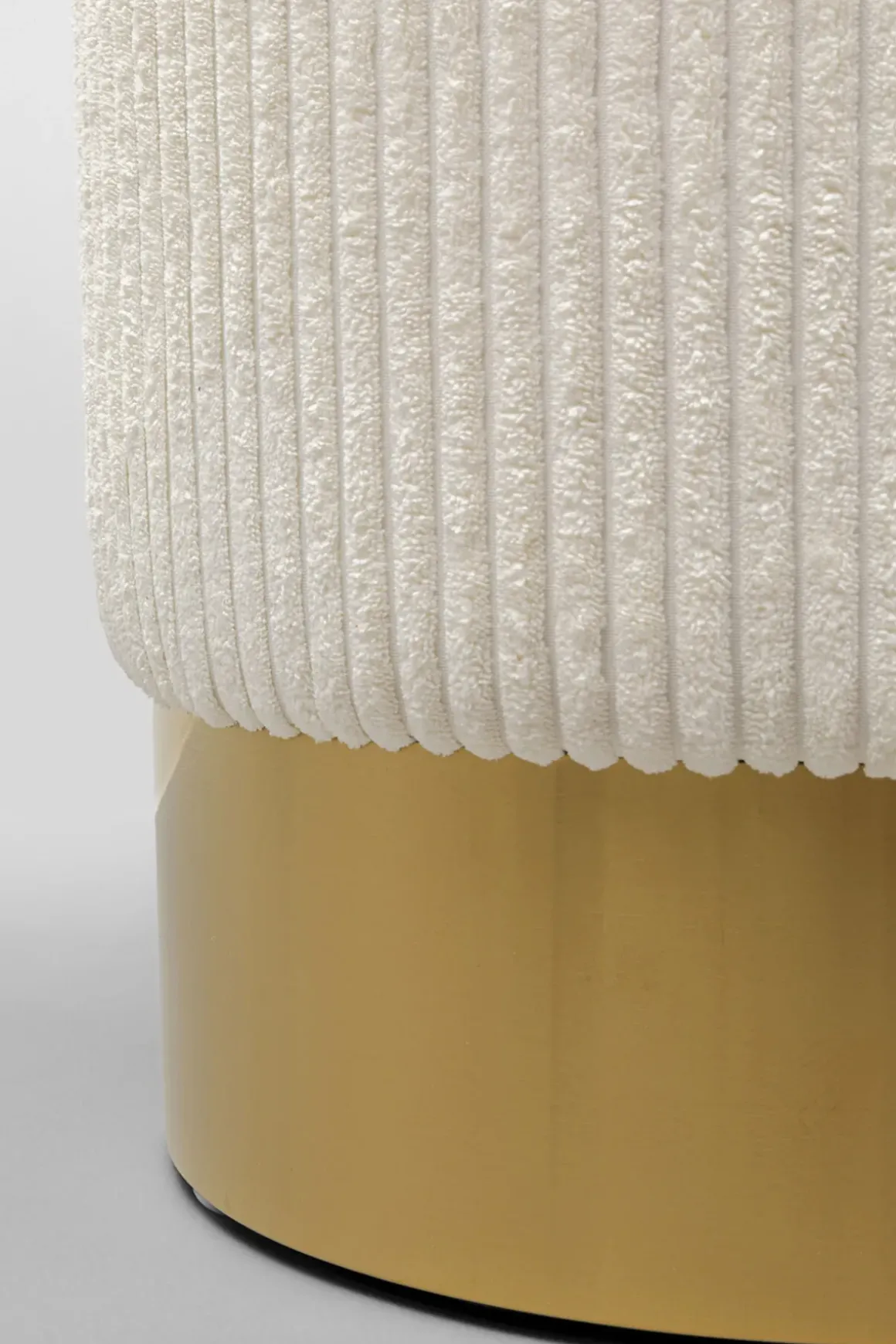 Sittpuff Cherry - Beige/Mäsing, Ø35cm - KARE Design
