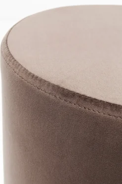 Sittpuff Cherry - Brun Sammet/Silver, Ø35cm - KARE Design