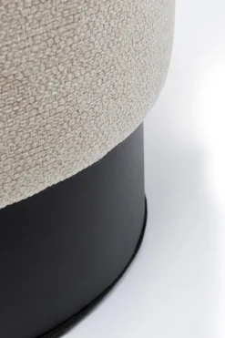 Sittpuff Cherry - Creme/Svart Ø36cm - KARE Design