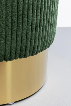 Sittpuff Cherry - Mörkgrön/Mässing, Ø35cm - KARE Design