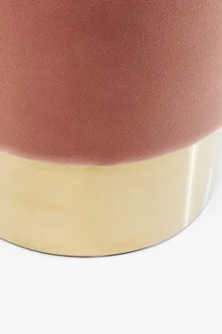 Sittpuff Cherry - Puderrosa Sammet/Mässing, Ø35cm - KARE Design