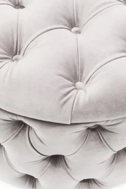 Sittpuff Desire - Grå Sammet Ø47cm - KARE Design