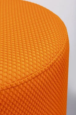 Sittpuff Jody - Orange Mesh, Svart, Ø35cm - KARE Design