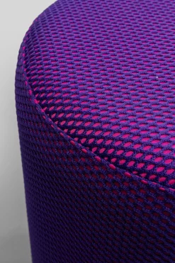 Sittpuff Jody Purple Mesh - Lila/Svart, Ø35cm - KARE Design