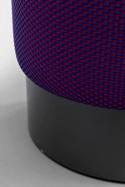 Sittpuff Jody Purple Mesh - Lila/Svart, Ø35cm - KARE Design