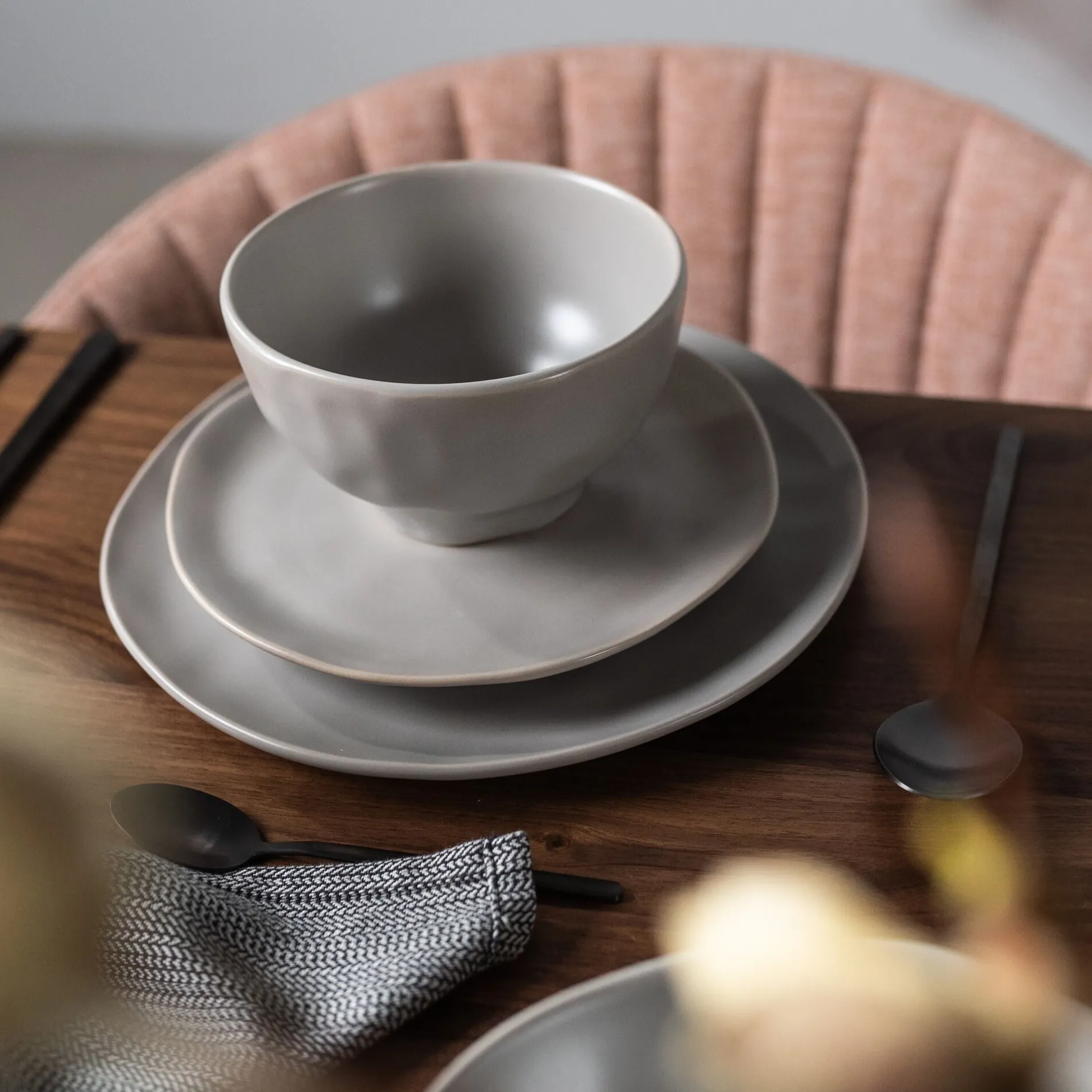 Skål Organic - Grå Ø15cm - KARE Design