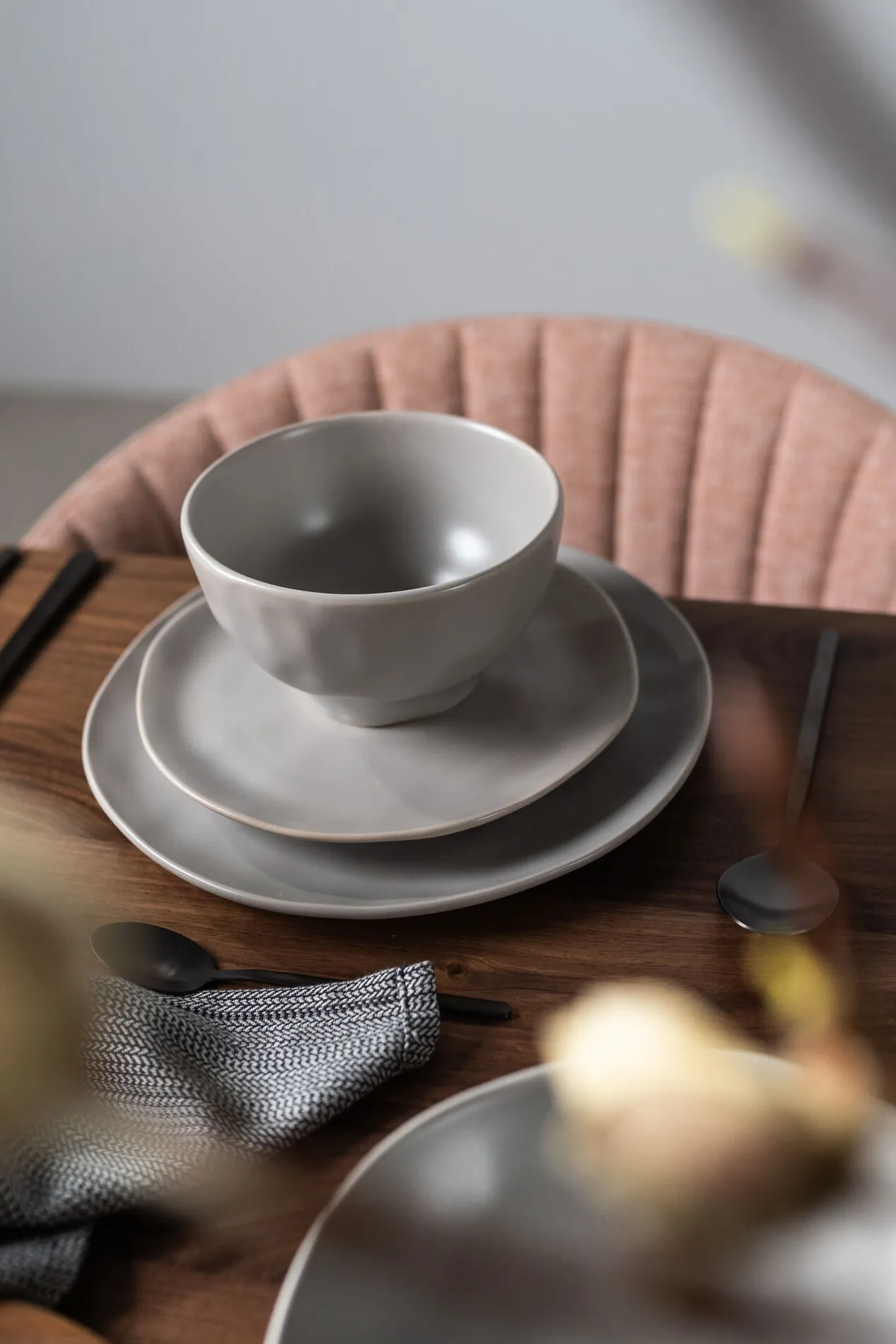 Skål Organic - Grå Ø15cm - KARE Design