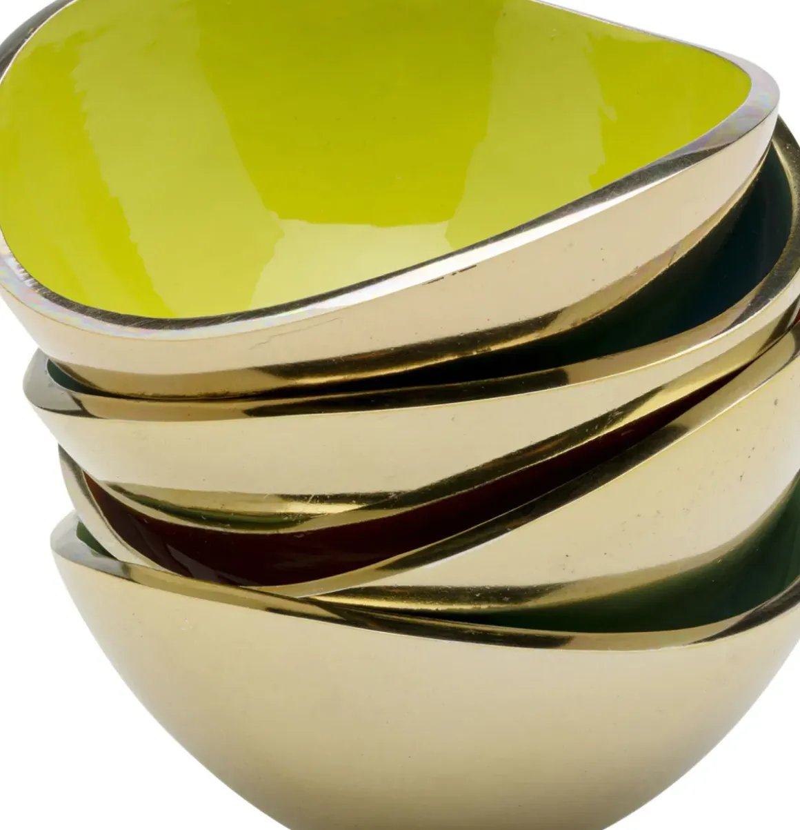 Skål Samba - Olika Färger, Utsida i Mässing (4/Set) - KARE Design