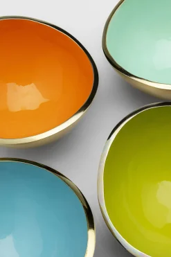 Skål Samba - Olika Färger, Utsida i Mässing (4/Set) - KARE Design