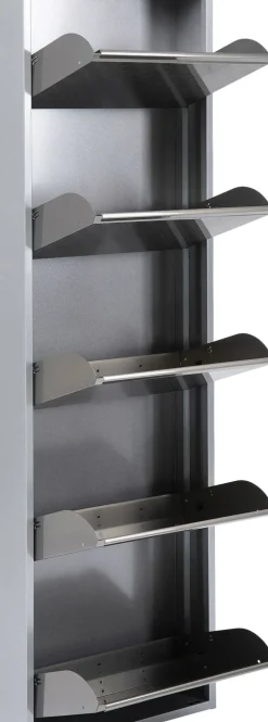 Skoskåp Caruso - Borstad Metall, 170x50cm - 5 Lådor - KARE Design