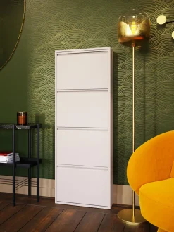 Skoskåp Caruso - Cream 136x50cm - 4 Lådor - KARE Design