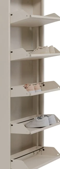 Skoskåp Caruso - Cream, 173x50cm - 5 lådor - KARE Design