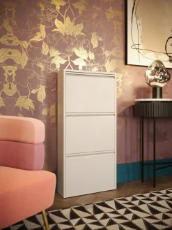 Skoskåp Caruso - Cream, 104x50cm - 3 lådor - KARE Design