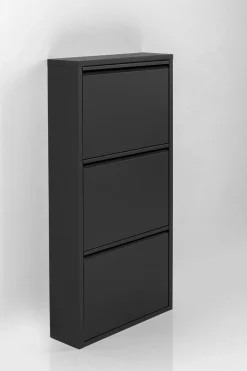 Skoskåp Caruso - Svart, 104x50cm - 3 lådor - KARE Design
