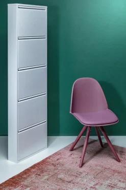 Skoskåp Caruso - Vit, 170x50cm - 5 Lådor - KARE Design