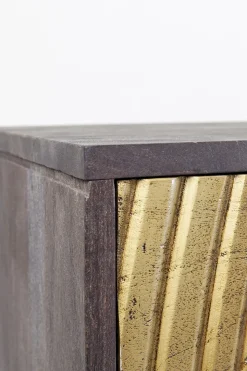 Skåp Circulo - Mört Trä/Matt Guldfinish, 150x120cm - KARE Design