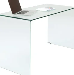 Skrivbord Clear Club - Glas, 125cm - KARE Design