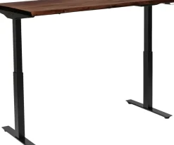 Skrivbord Harmony - Mörkt Trä/Svart - Höj/Sänkbart, 160cm - KARE Design