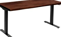Skrivbord Harmony - Mörkt Trä/Svart - Höj/Sänkbart, 180cm - KARE Design