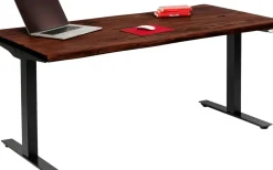 Skrivbord Harmony - Mörkt Trä/Svart - Höj/Sänkbart, 180cm - KARE Design