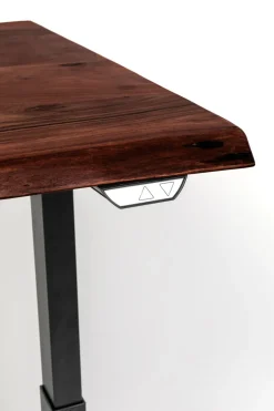 Skrivbord Harmony - Mörkt Trä/Svart - Höj/Sänkbart, 180cm - KARE Design
