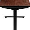 Skrivbord Harmony - Mörkt Trä/Svart - Höj/Sänkbart, 200cm - KARE Design