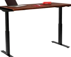 Skrivbord Harmony - Mörkt Trä/Svart - Höj/Sänkbart, 200cm - KARE Design