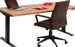 Skrivbord Harmony - Trä/Svart - Höj/Sänkbart, 200cm - KARE Design
