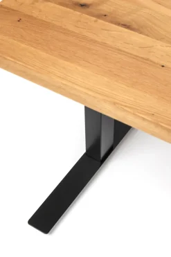 Skrivbord Jackie - Massiv Ek/Svart - Höj/Sänkbart, 160cm - KARE Design