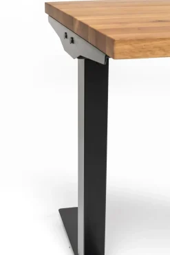 Skrivbord Jackie - Massiv Ek/Svart - Höj/Sänkbart, 160cm - KARE Design