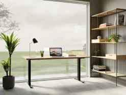 Skrivbord Jackie - Massiv Ek/Svart - Höj/Sänkbart, 160cm - KARE Design