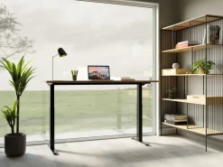 Skrivbord Jackie - Massiv Ek/Svart - Höj/Sänkbart, 160cm - KARE Design
