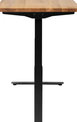 Skrivbord Jackie - Massiv Ek/Svart - Höj/Sänkbart, 160cm - KARE Design